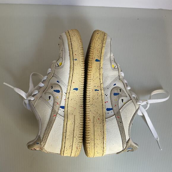 Nike Air Force 1 Low Paint Splatter GS Youth 3.5Y White DJ2598-100 - Picture 5 of 9